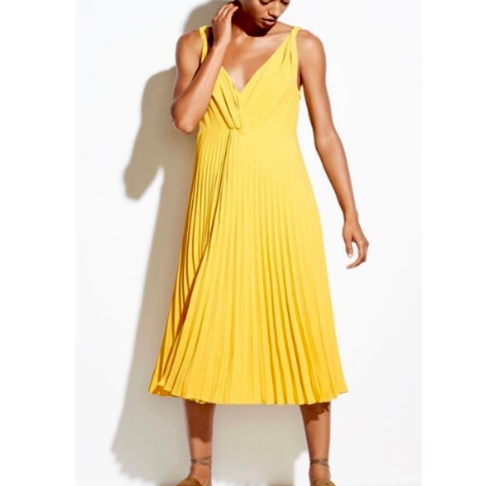 Vince Pleated Twist Front Dress- NWT!!